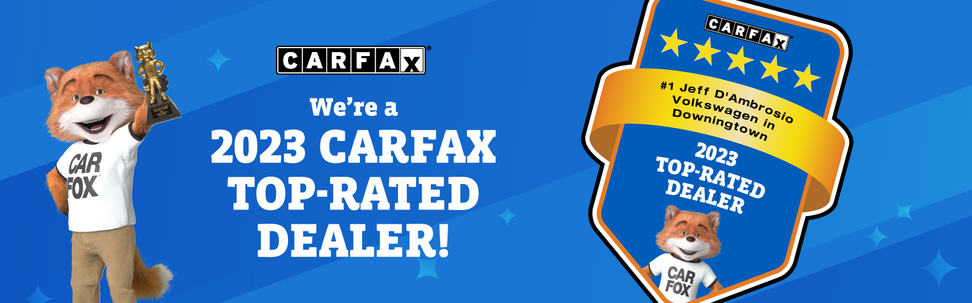 We're a 2023 CarFax Top-Rated Dealer!