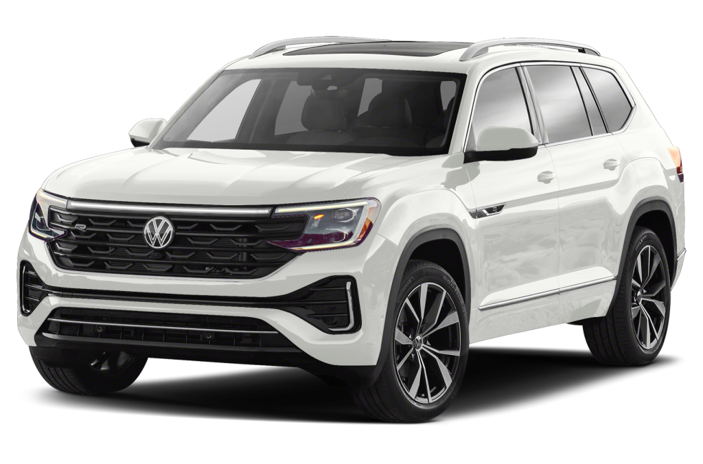 stock photo of a white 2024 volkswagen atlas 