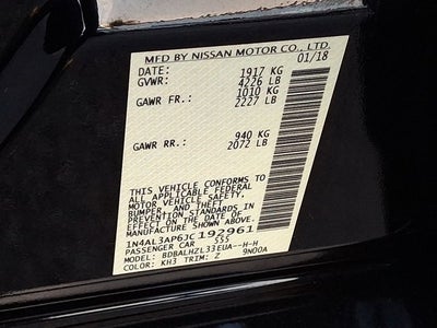 2018 Nissan Altima 2.5 SR