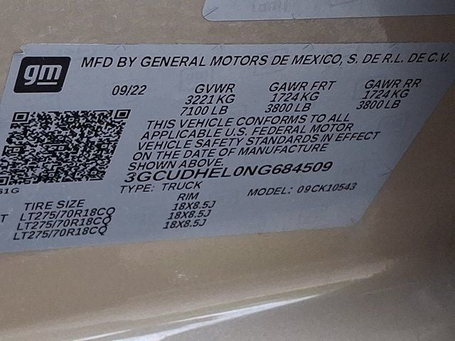 2022 Chevrolet Silverado 1500 ZR2