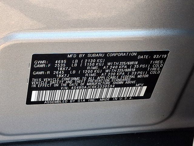 2019 Subaru Outback 2.5i Limited