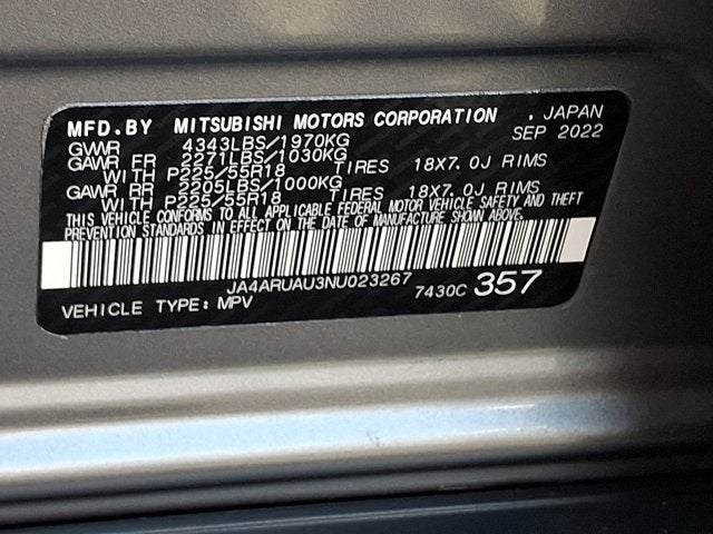 2022 Mitsubishi Outlander Sport 2.0 ES