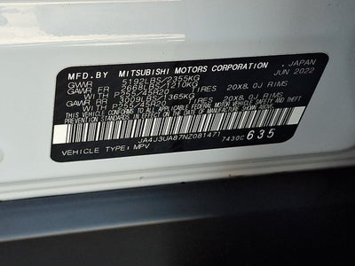 2022 Mitsubishi Outlander SE