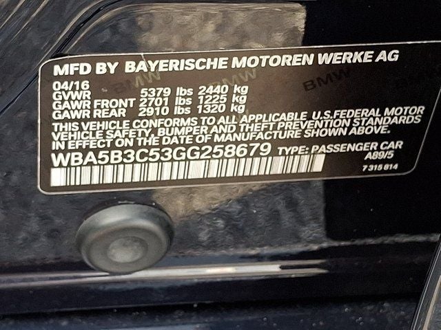 2016 BMW 5 Series 535i xDrive