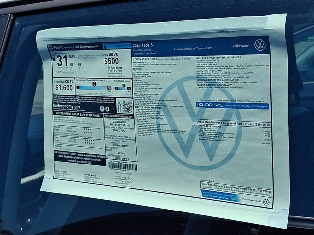 2026 Volkswagen Taos S