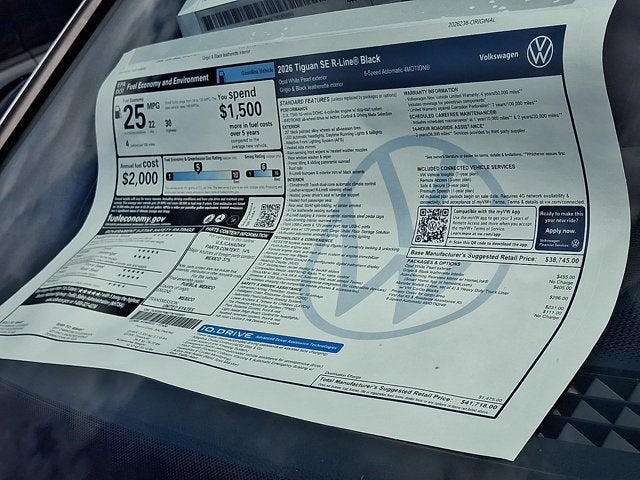 2026 Volkswagen Tiguan SE R-Line Black