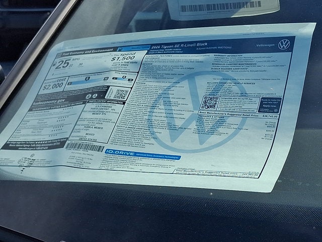 2026 Volkswagen Tiguan SE R-Line Black