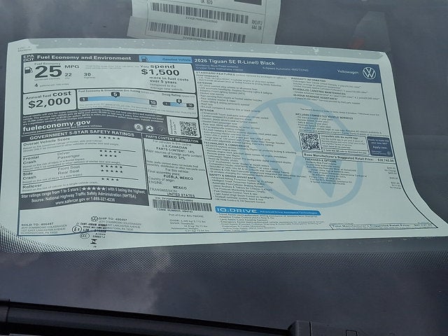2026 Volkswagen Tiguan SE R-Line Black