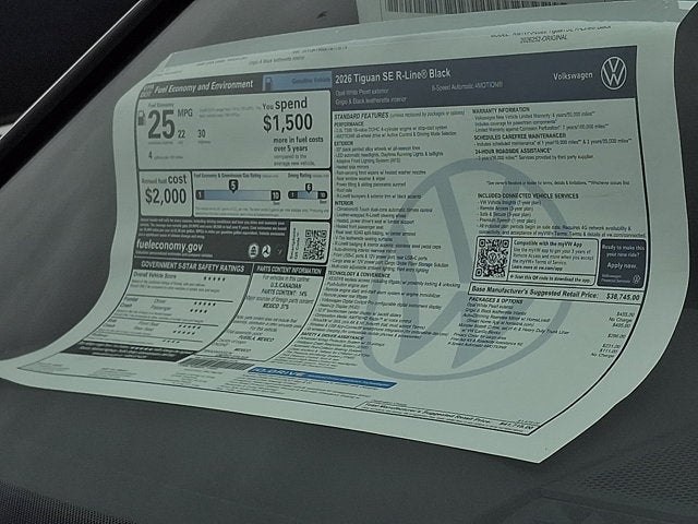 2026 Volkswagen Tiguan SE R-Line Black
