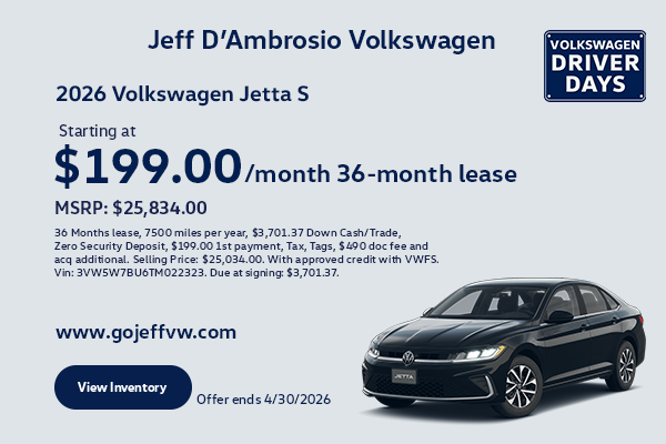 26 Jetta S Lease