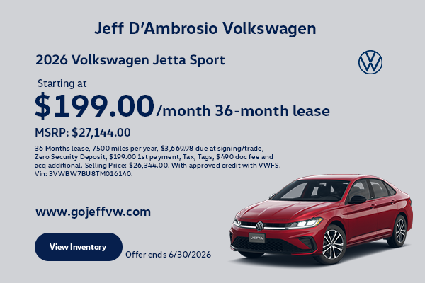 26 Jetta Lease