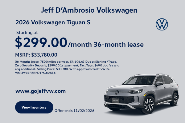 Tiguan S lease
